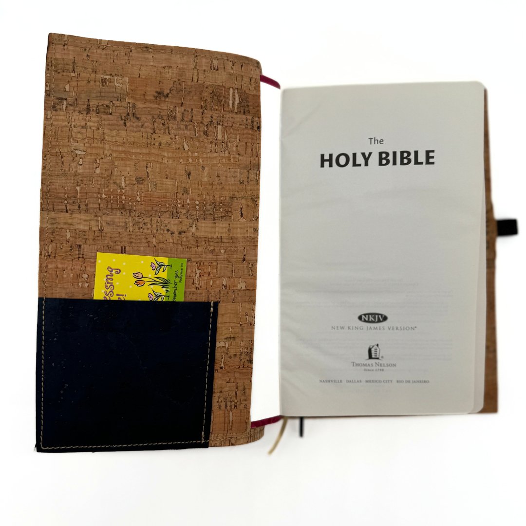 Handmade Cork Leather Bible Cover - Texas Cork Company