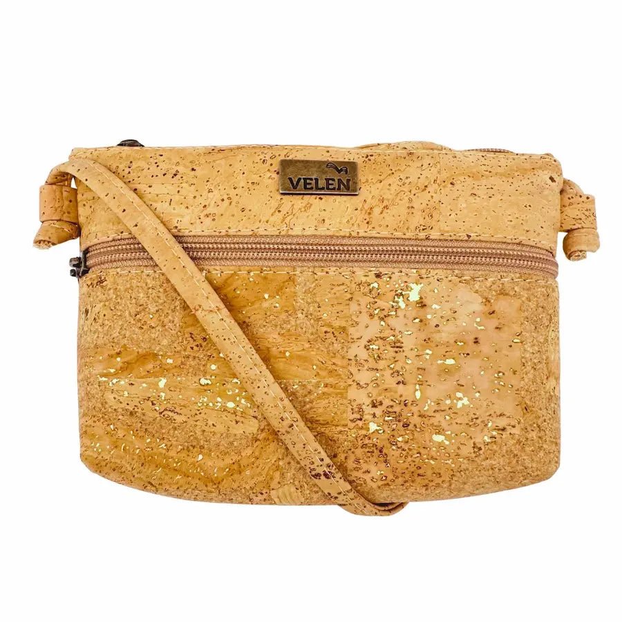 Helena Small Crossbody Cork Bag front in Bright