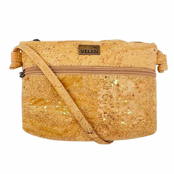 Helena Small Crossbody Cork Bag front in Bright
