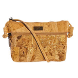 Helena Small Crossbody Cork Bag front in Gold