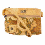 Helena Small Crossbody Cork Bag front in Ocean