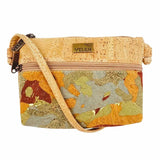 Helena Small Crossbody Cork Bag front in Patchwork