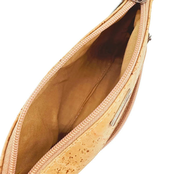 Inside view of Helena small cork crossbody bag