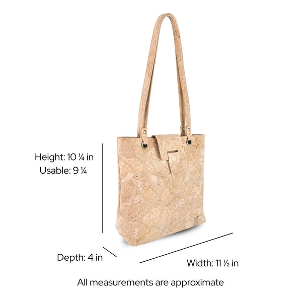 Approximate Dimensions of Key West Cork Shoulder Tote