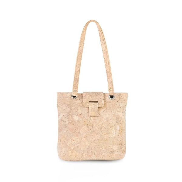 Key West cork shoulder tote with chunky natural pattern