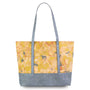 Laguna Sunshine cork panel tote with yellow geometric cork pattern
