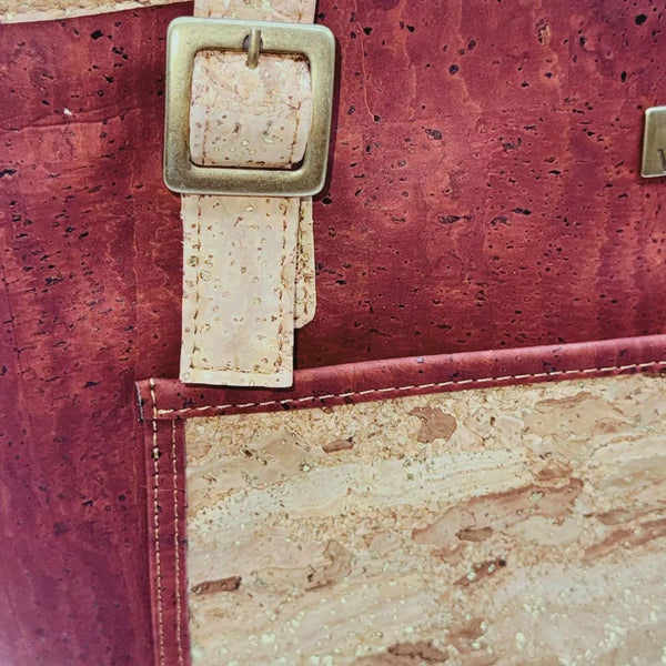 Closeup of Denver Cork Tote showing texture