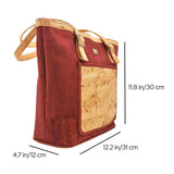 Dimensions of Denver Cork Tote are 11.8 inches tall, 12.2 inches wide, and 4.7 inches deep