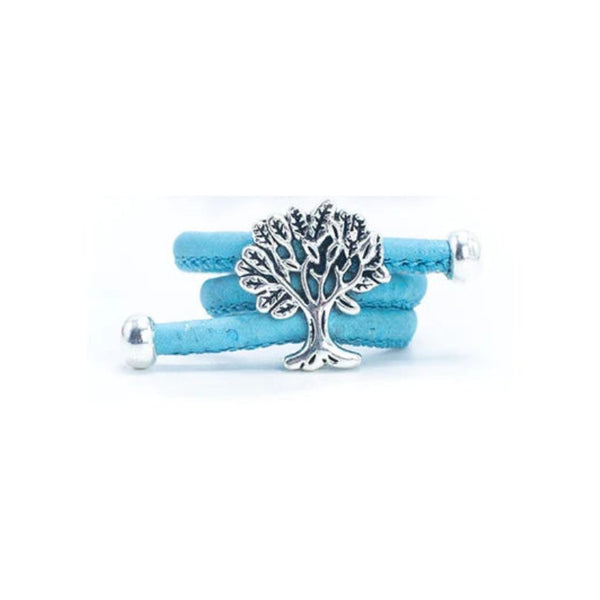 Light Blue Cork Ring - Tree pendant from Texas Cork Company