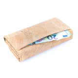 Back view of Lux Cork Trifold Vegan Wallet from Texas Cork Company