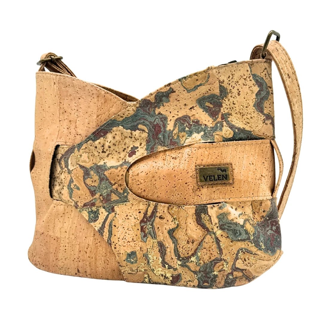 Madison mid-sized crossbody front in Blue Chameleon