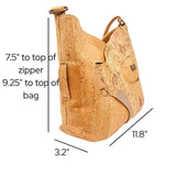 Dimensions of the Madison Crossbody bag.