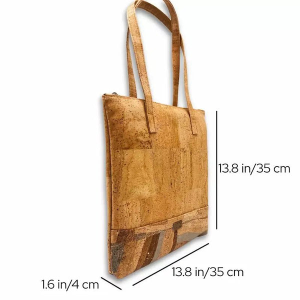 Malibu Market bag dimensions: 13.8 inches tall, 13.8 inches wide, 1.6 inches deep