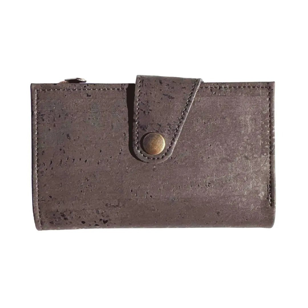 Front view of women's Sierra Snap wallet in Black
