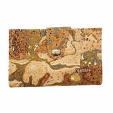 Front view of women's Sierra Snap wallet in Ocean