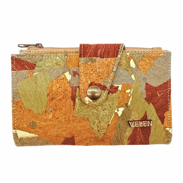 Front view of women's Sierra Snap wallet in Patchwork