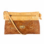 Phoenix Moder Mala - Cork Crossbody front in Brown Gold