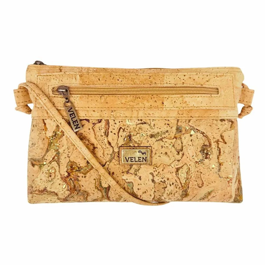 Phoenix Moder Mala - Cork Crossbody front in Roots
