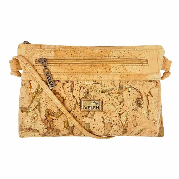 Phoenix Moder Mala - Cork Crossbody front in Roots