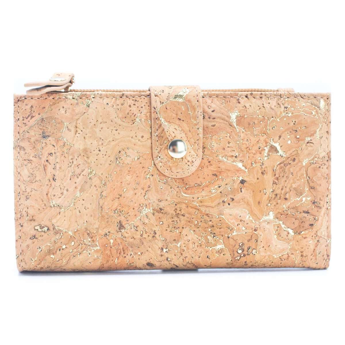 Molten Gold Exquisite Cork Wallet With Snap Closure from Texas Cork Company