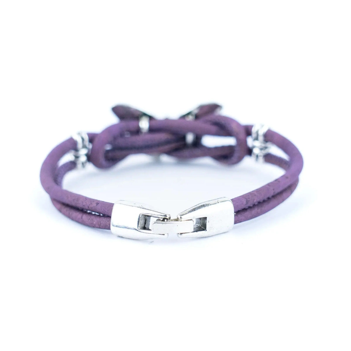 Purple Butterfly Cork Bracelet Clasp