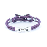 Purple Butterfly Cork Bracelet Clasp