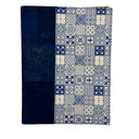  Navy with Blue Tiles Right Border