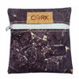 Front of Navy Molten coin purse with almond zipper by Texas Cork Company