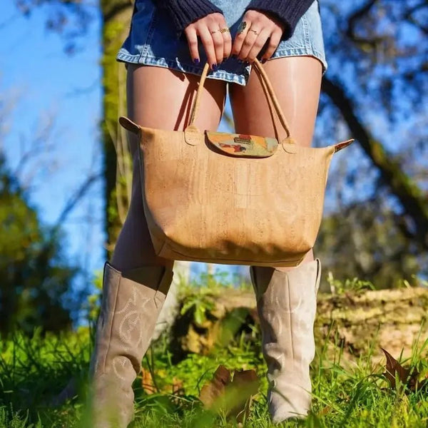 Woman holding Overnight Bag