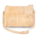 Back view of Palm Springs gold fleck cork crossbody bag