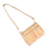 Palm Springs gold fleck cork crossbody with removable adjustable strap