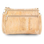 Palm Springs gold fleck cork crossbody bag with two front zip pockets