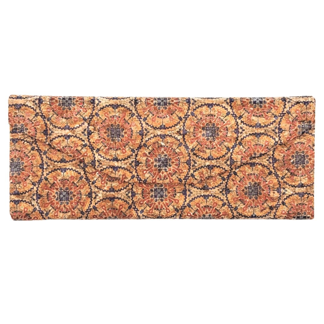Front of Red, Blue, and Yellow floral glasses case