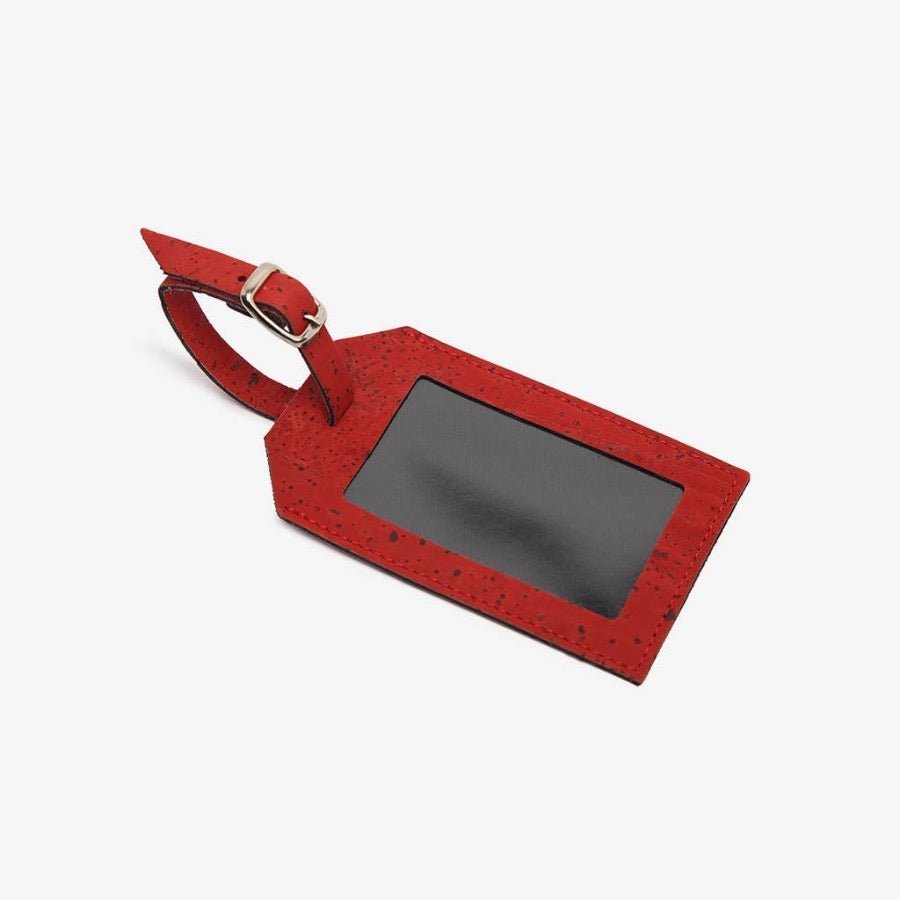 Cork Luggage Tag -red from Texas Cork Company