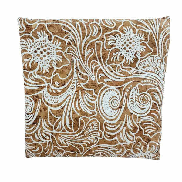 Back of Reno coin pouch with almond zipper by Texas Cork Company