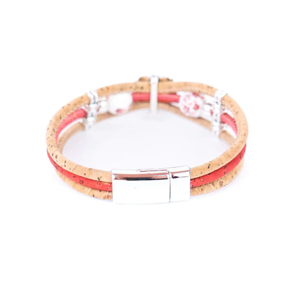 Sedona Tree of Life Cork Bracelet - back view - magnetic clasp