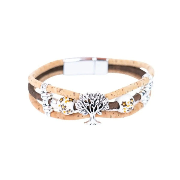 Sedona Tree of Life Cork Bracelet - Brown