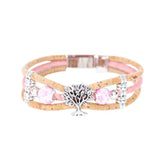 Sedona Tree of Life Cork Bracelet - Pink