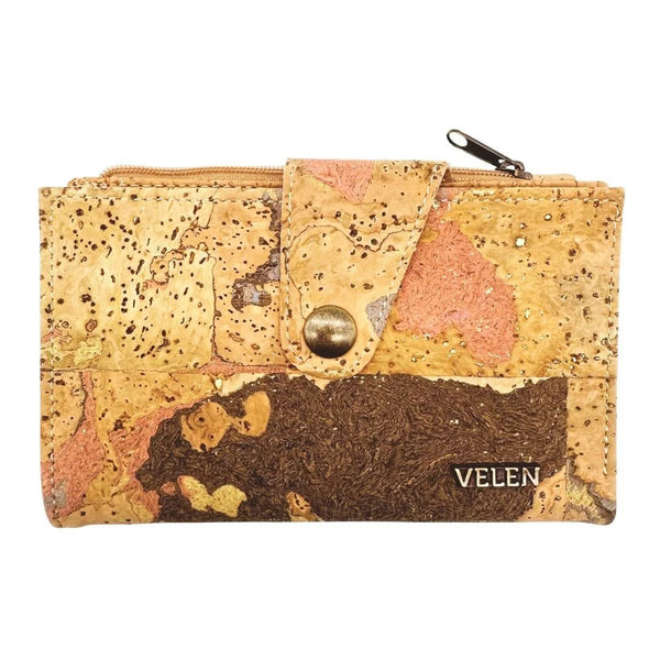 Front view of women's Sierra Snap wallet in Flamingo