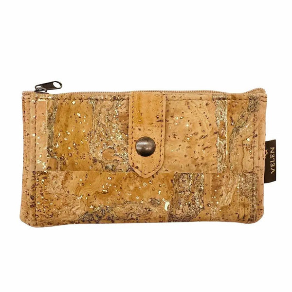 Front of Seattle Slim Woman's Cork Wallet in Bright