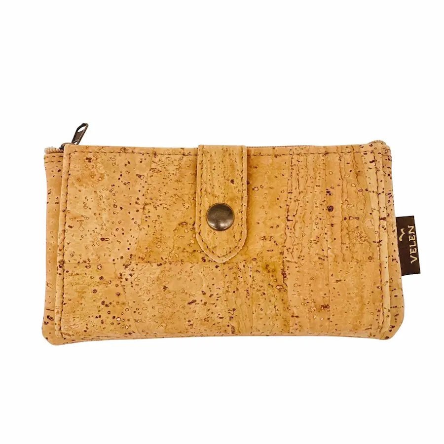 Front of Seattle Slim Woman's Cork Wallet in Natural