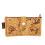 Front of Seattle Slim Woman's Cork Wallet in Roots