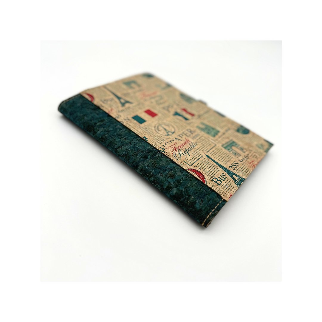 Back spine of Cork Leather Notebook Cover - Small Refillable Notebook