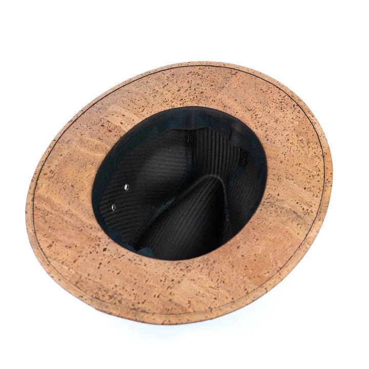 Underneath of Tobacco Cork Cowboy Hat from Texas Cork Company