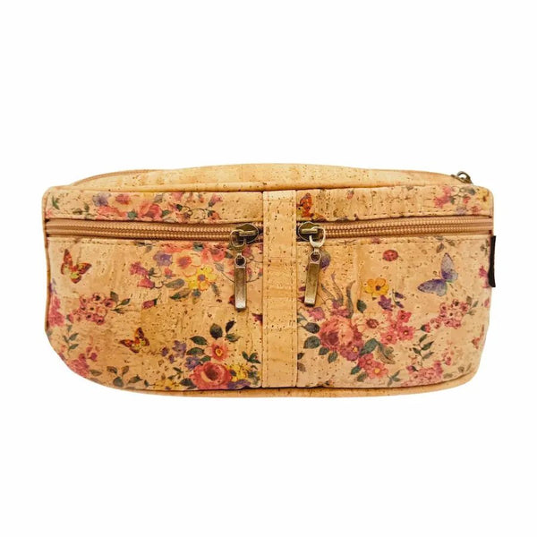 Topeka Cork Sling Belt Bag front in Floral