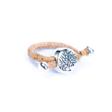 Side of Tree of life adjustable cork ring from Texas Cork Company