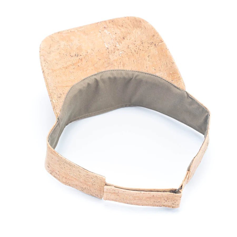 Undersidee of Natural Cork Visor from Texas Cork Company