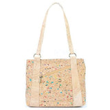 Front of Confetti Vegan Cork Shoulder Bag 