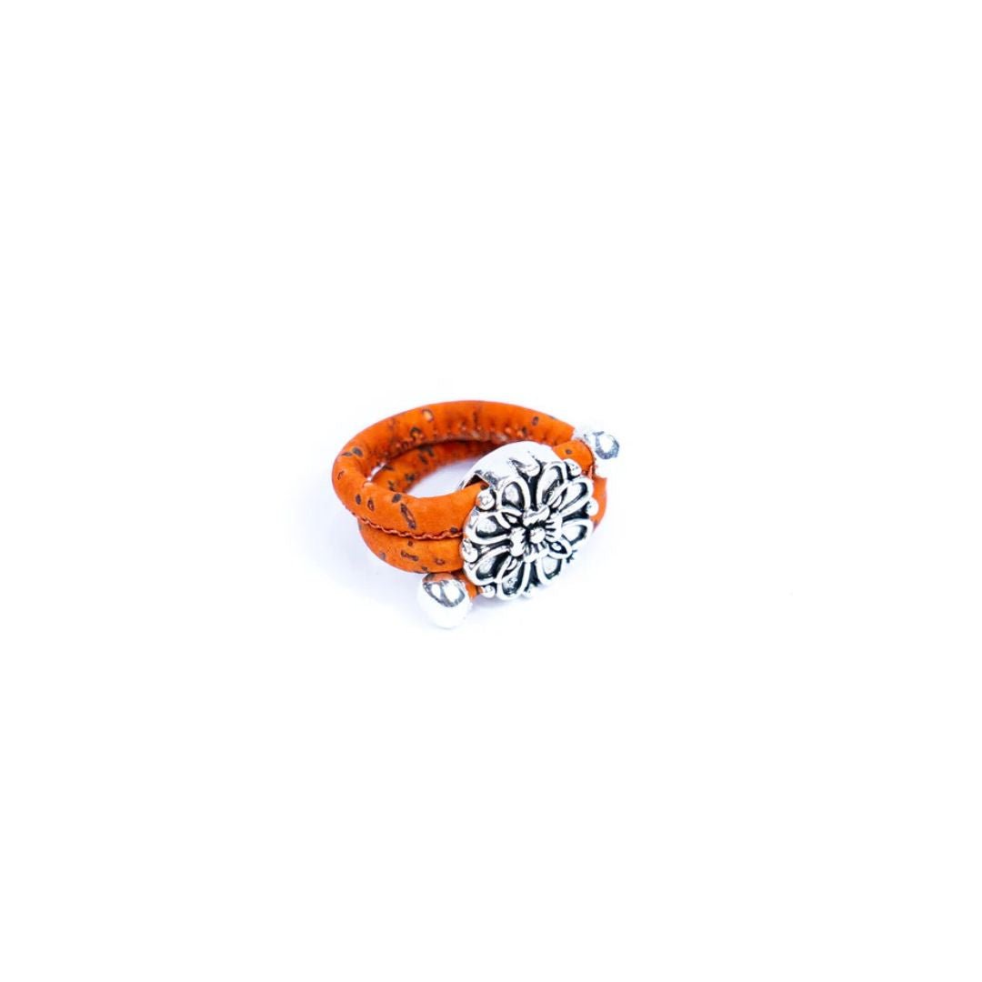 Vintage Floral Cork Ring | Adjustable