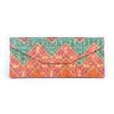 Waves Patterned Cork Foldable Glasses Case